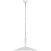 Rosetta LED Pendant in Matte White and Hand-Rubbed Antique Brass