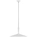 Rosetta LED Pendant in Matte White and Polished Nickel