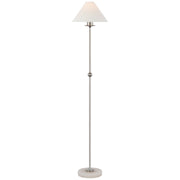 Caspian Medium Alabaster Floor Lamp in Polished Nickel and Alabaster