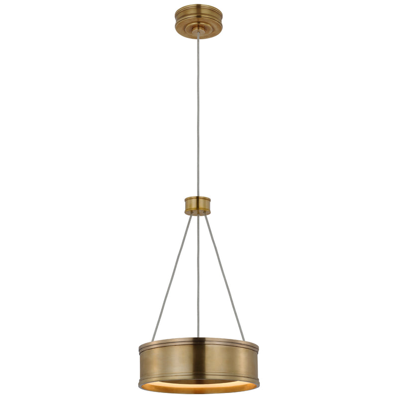 Connery LED Pendant in Antique-Burnished Brass