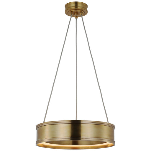 Connery LED Pendant in Antique-Burnished Brass