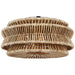 Antigua LED Semi-Flush Mount in Polished Nickel and Natural Abaca