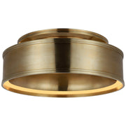 Connery 18" Semi-Flush Mount in Antique-Burnished Brass