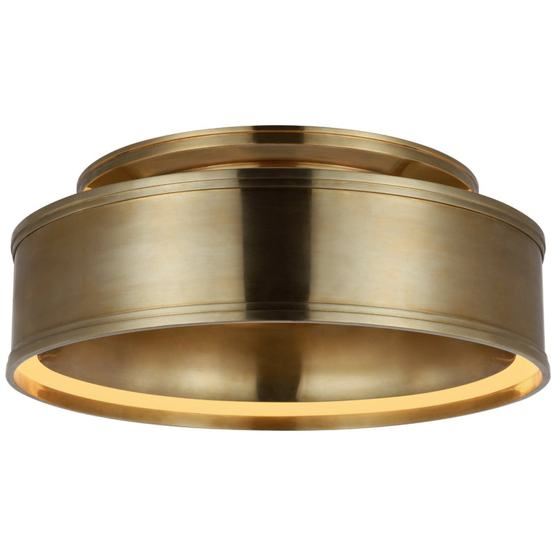 Connery 18" Semi-Flush Mount in Antique-Burnished Brass