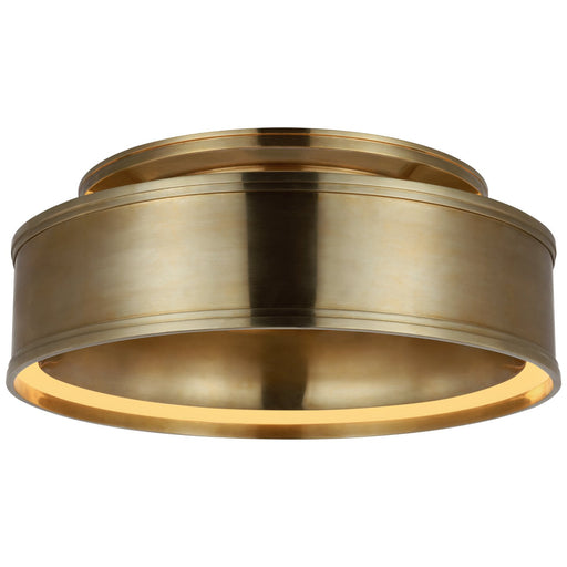 Connery 18" Semi-Flush Mount in Antique-Burnished Brass