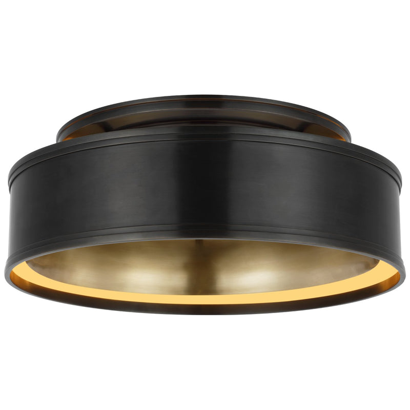 Connery 18" Semi-Flush Mount in Bronze