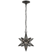 Moravian Small Star Lantern Pendant in Aged Iron