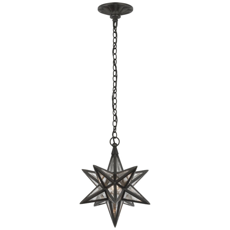 Moravian Small Star Lantern Pendant in Aged Iron