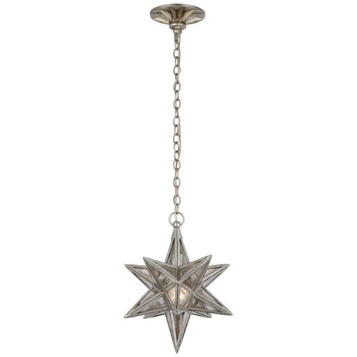 Moravian Star LED Lantern in Burnished Silver Leaf