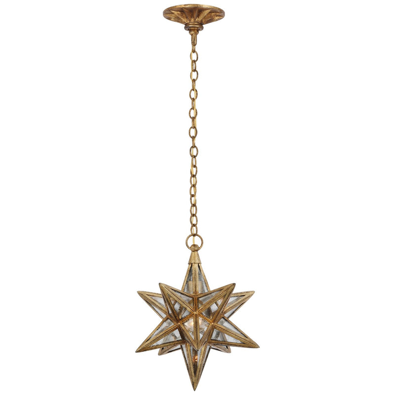 Moravian Small Star Lantern Pendant in Gilded Iron