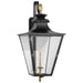 Albermarle2 Gas Wall Lantern in Matte Black and Brass