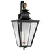 Albermarle2 Gas Wall Lantern in Matte Black and Brass