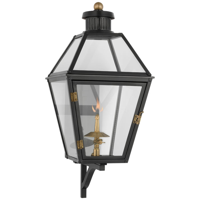 Stratford2 Gas Wall Lantern in Matte Black
