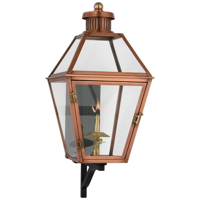 Stratford2 Gas Wall Lantern in Soft Copper