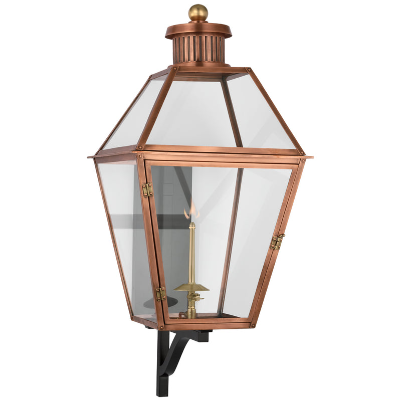 Stratford2 Gas Wall Lantern in Soft Copper