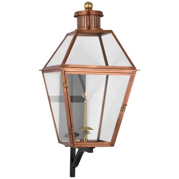 Stratford2 Gas Wall Lantern in Soft Copper