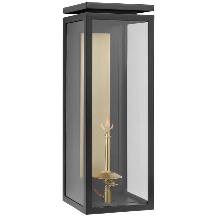 Fresno2 Gas Wall Lantern in Matte Black