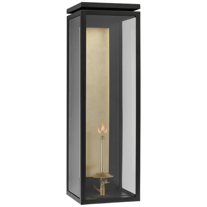 Fresno2 Gas Wall Lantern in Matte Black