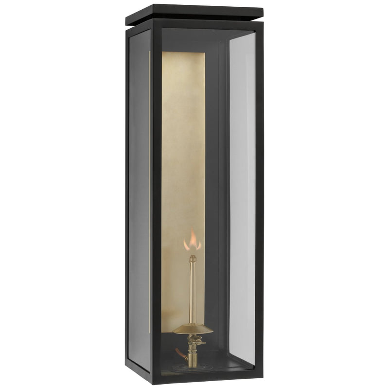 Fresno Extra Large 3/4 Gas Outdoor Wall Lantern in Matte Black