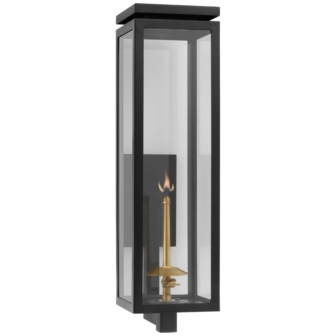 Fresno2 Gas Wall Lantern in Matte Black