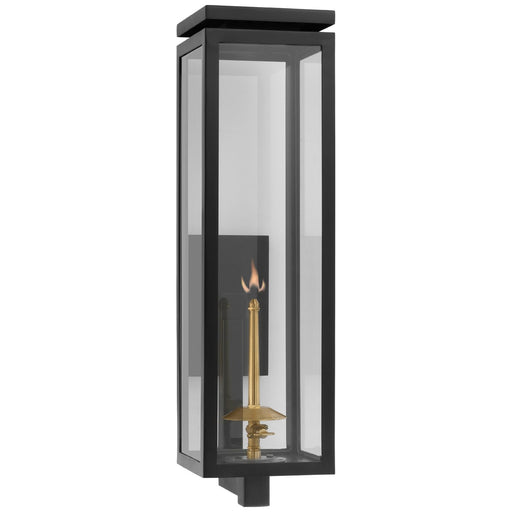 Fresno Large Bracketed Gas Outdoor Wall Lantern in Matte Black
