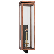 Fresno Large Bracketed Gas Outdoor Wall Lantern in Soft Copper