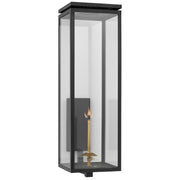 Fresno Grande Bracketed Gas Outdoor Wall Lantern in Matte Black