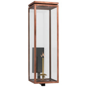Fresno Grande Bracketed Gas Outdoor Wall Lantern in Soft Copper