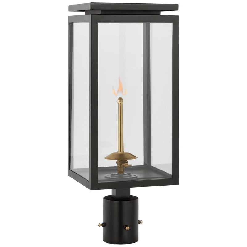 Fresno2 Gas Post Light in Matte Black