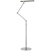 Heron LED Floor Lamp in Polished Nickel and Matte Black