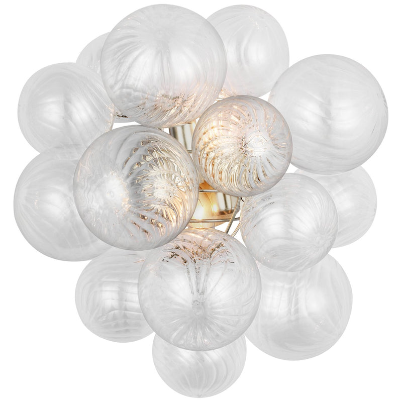 Talia Medium 2-Light Wall Sconce in Burnished Silver Leaf