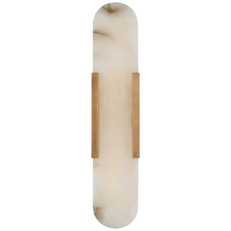 Melange 20" Elongated Integrated LED Wall Sconce in Antique-Burnished Brass