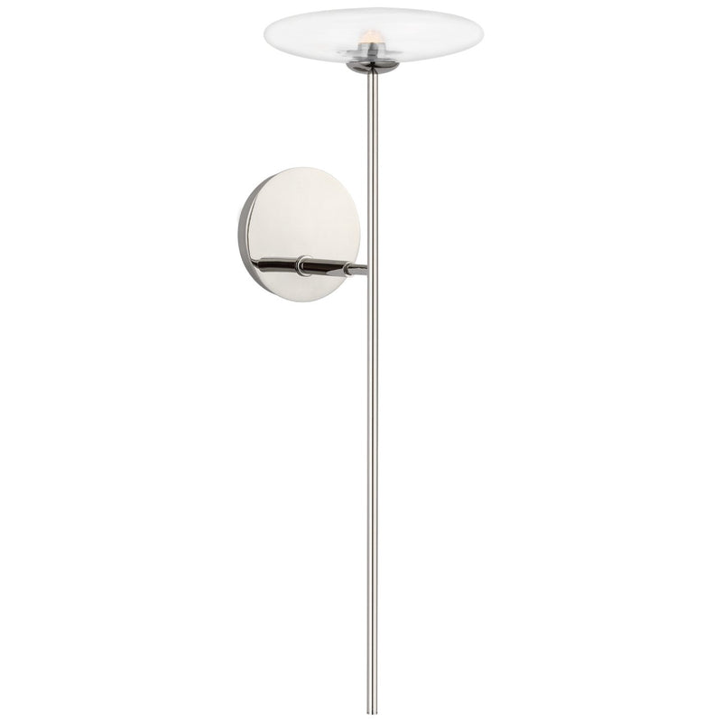 Calvino Large Tail Wall Sconce in Polished Nickel