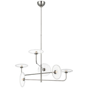 Calvino Large Arched Chandelier in Polished Nickel