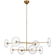 Calvino Extra Large Radial Chandelier in Hand-Rubbed Antique Brass