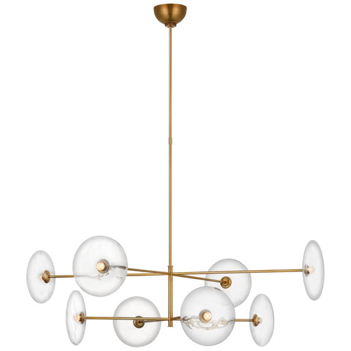 Calvino Extra Large Radial Chandelier in Hand-Rubbed Antique Brass