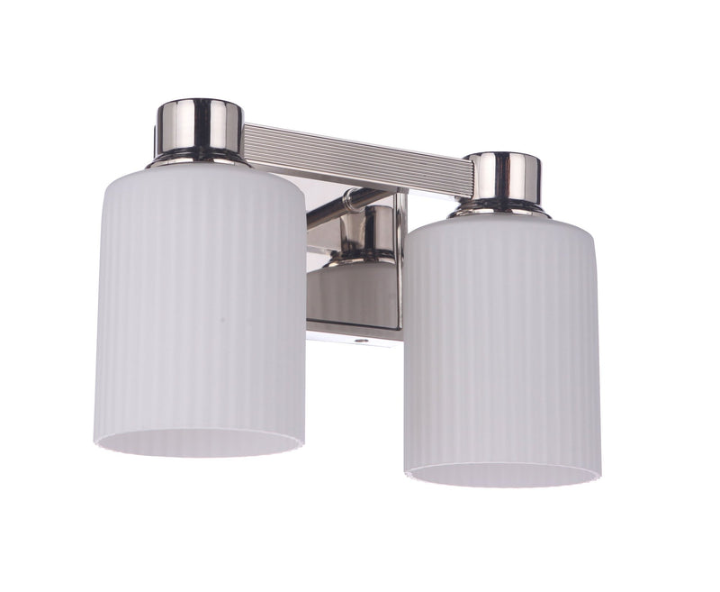 Bretton 2 Light 12.38" Vanity in Polished Nickel
