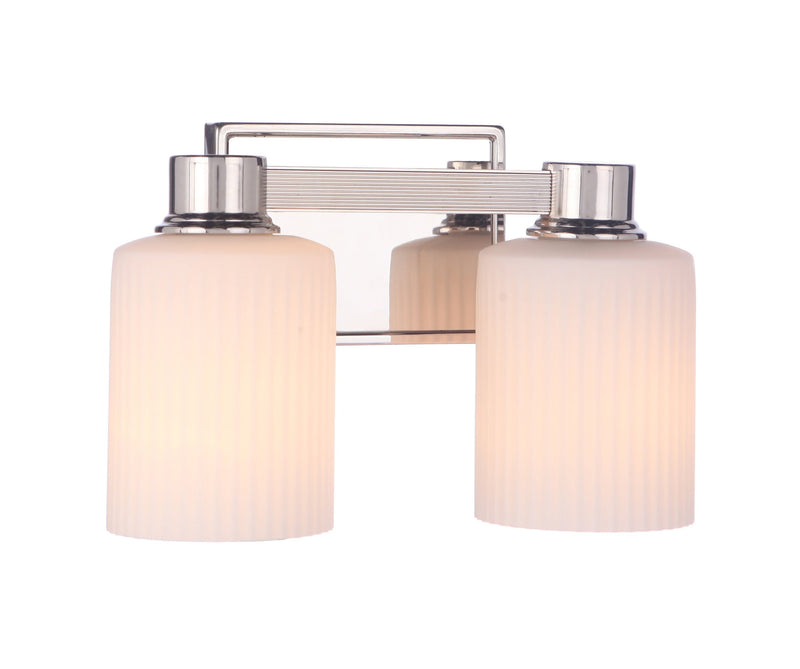 Bretton 2 Light 12.38" Vanity in Polished Nickel