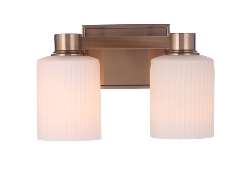 Bretton 2 Light 12.38" Vanity in Satin Brass