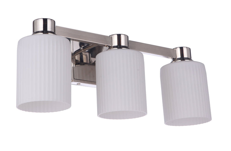 Bretton 3 Light 20.25" Vanity in Polished Nickel