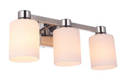 Bretton 3 Light 20.25" Vanity in Polished Nickel