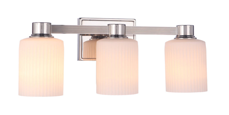 Bretton 3 Light 20.25" Vanity in Polished Nickel
