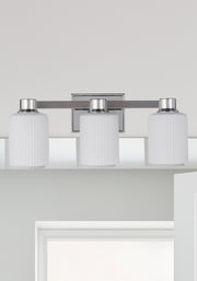 Bretton 3 Light 20.25" Vanity in Polished Nickel