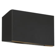 Amora Wide LED Outdoor Wall Sconce in Black