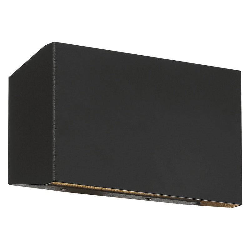 Amora Wide LED Outdoor Wall Sconce in Black