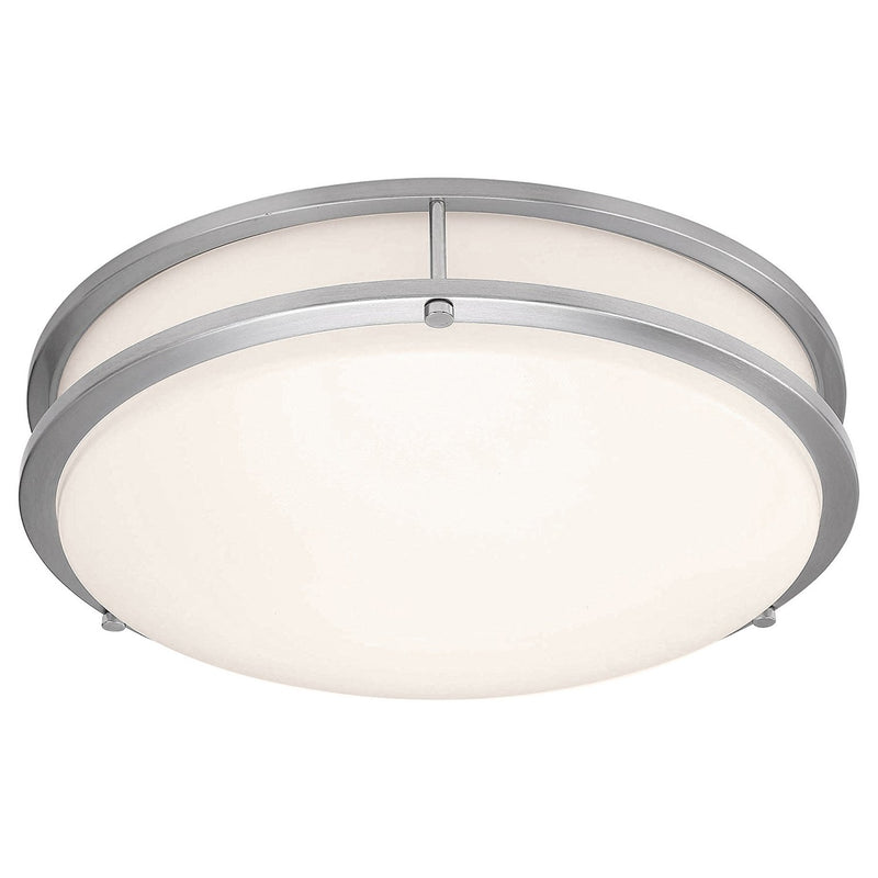 Solero II 14" LED Flush Mount in Brushed Steel