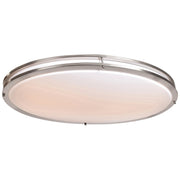Solero III 32" Oval LED Flush Mount in Brushed Steel