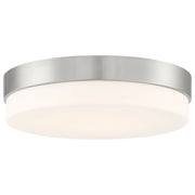 Roma 11" LED Flush Mount in Brushed Steel