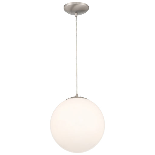 Pearl 1-Light Pendant in Brushed Steel - Lamps Expo