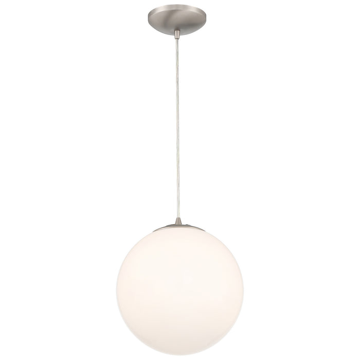 Pearl 1-Light Pendant in Brushed Steel - Lamps Expo